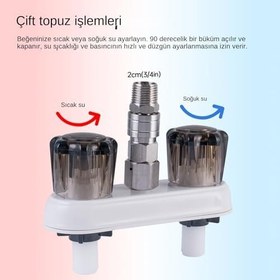 Resim Duş Bataryası - Küvet Musluğu | Yüksek Basınçlı Hızlı Bağlantı Adaptörü -, Tekne, Açık Hava, Kamp 