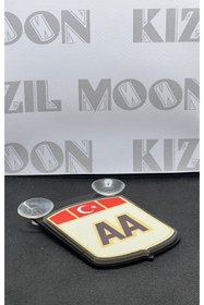 Resim Kızıl Gök Toyota Uyumlu AA Türkiye Pleksi Kemik Arma Cam Süsü 