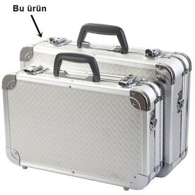 Resim Knc Yuvarlak Köşeli Alüminyum Takım Çantası 42,5x28,5x12 Cm 