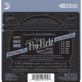 Resim D'Addario EJ45TT Pro-Arte Serisi Klasik Gitar Tel Seti (Normal Tension - Titanyum) 
