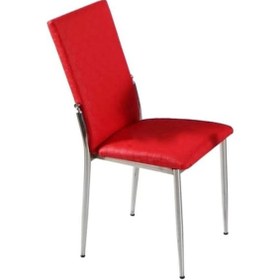 Resim Bengimobilya Sandalye Gözde Model Metal Transmisyon Nikelaj Kırmızı Renk Kumaş (532795413) 