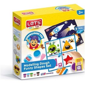 Resim Let's 9 Parça Oyun Hamuru Eğlenceli Şekiller Seti (l9010) 