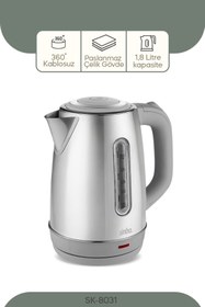 Resim Sinbo Sk-8031 Paslanmaz Çelik Su Isıtıcı Kettle Inox 