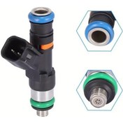 Resim Lumaworld 1pc 550cc 52lb Ev14 Yakıt Enjektörü + Adaptörler Audı A4 Tt Jetta Acura Vw Golf Mk4 1.8t Turbo 
