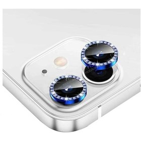 Resim mooncase Iphone 11 / Iphone 12 Mini/iphone 12 Uyumlu Lacivert Swarovski Taşlı Kamera Lensi Koruma 