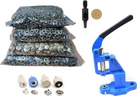 Resim Tuhafiyecimiz Çıtçıt Makinesi, (Antik) 720 Adet 15MM Paslanmaz Alfa Çıtçıt, Kalıplarıyla Beraber. 