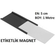 Resim Kanallı Etiketlik Şerit Mıknatıs Magnet, 5Cm Raf Mıknatısı 