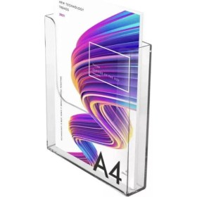 Resim Tuva Reklam Şeffaf Pleksi A4 Dergilik Kitaplık Saklama Kutusu / Ofis Salon Oturma Odası 