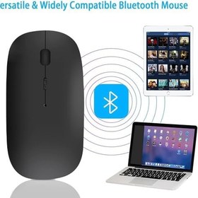 Resim Bluetooth fare, şarj edilebilir hafif kablosuz fare, MacBook Pro/Air/Android/iOS tablet/dizüstü bilgisayar/PC/Mac/bilgisayar (Beyaz) 