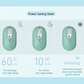 Resim Sones Şarj Edilebilir Aydınlatmalı Sessiz Kablosuz Fare, Stil: 2.4g Pembe Diğer 