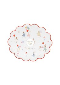 Resim Meri Meri - Animal Friends Tabak- S - 8 Adet 