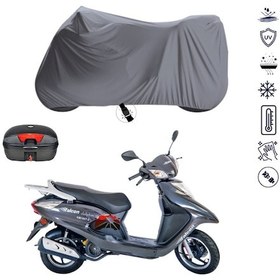 Resim Falcon Dolphin 100 ÇANTALI MOTOSİKLET BRANDA SU GEÇİRMEZ TOPCASE UYUMLU MOTOR BRANDA 