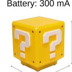 Resim Elmpaly Süper Mario Gece Lambası - 2w Işık Ve Ses, Nostaljik Dekor Sarı, Çocuk Odası İçin İdeal Sari 