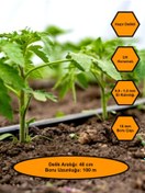 Resim NetBazaars 16 mm ÇAPLI, 40 mm DELİK ARALIKLI DAMLAMA HORTUMU (DELİKLİ) 100 metre 