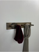 Resim O&A WOOD Ahşap Askılık, Ahşap Vestiyer, 5 Askılı Ahşap Duvar Askılığı 
