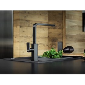 Resim Franke Mythos Flat Black Steel Eviye Armatürü 