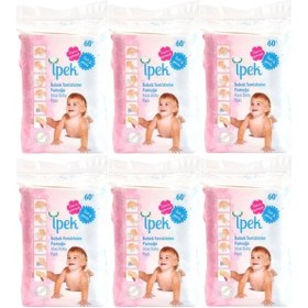 Resim İpek Bebek Temizleme Pamuğu 60'lı 6 Adet 