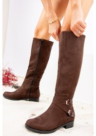 Resim Fox Shoes Kahverengi Süet Kadın Çizme E726203402 