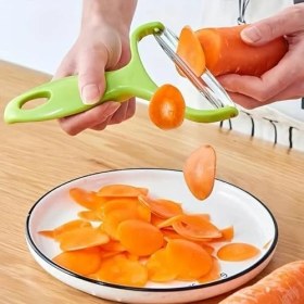 Resim Mabeyn Promosyonca Lahana ve Sebze Soyacağı, Geniş Ağızlı (Mavi) 