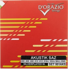 Resim D'orazio İtalyan Pyramid 0.20 No Uzun Sap Saz Teli-Mızrap 