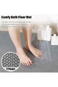 Resim Blue Home Banyo Duş Havuz- Yeni Petek Paspas Kaydırmaz Pvc Paspas / Gri En : 90cm. 