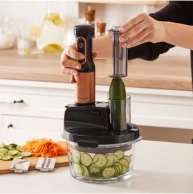 Resim Karaca Mastermaid Buz Kırma Pro 6 bıçaklı Paslanmaz Çelik Blender CAM 2500W Güçlü Mutfak Robotu 