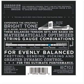Resim D'addario Exl115bt Xl Nickel Serisi Elektro Gitar Tel Seti 11-50 - Nickel Wound 