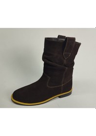 Resim Lucciola Ayakkabı Kadın Hakiki Deri Dikiş Ve Taban Detalı Kahverengi Körüklü Bot Kahverengi 