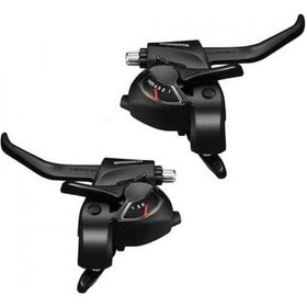 Resim Shimano St-ef41 3x7 Vites/Fren Kolu Set Siyah 