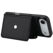 Resim Globalbloom Klt Crossbody Akordeon Kartlık Uzun Kısa Kayış iPhone Uyumlu 14 Siyah Kılıf Seti 