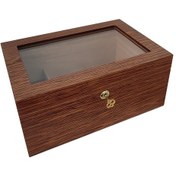 Resim Falconetti Sedir Ağacı Camlı Humidor Puro Kutusu Rb98 