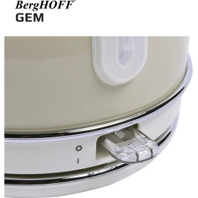 Resim Berghoff Gem Retro Yuvarlak Su Isıtıcısı Kettle ve Retro Krem Rengi 2 Dilim Ekmek Kızartma Makinesi Seti 