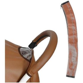 Resim Kahverengi Bebek Arabası Kol Dayanağı Sap Kılıfı Evrensel Sap Kılıfı Suni Deri Siyah/kahverengi - Yvan Kaiyi 