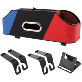 Resim Homyl Araba Koltuğu Arka Organizatör Doku Kutusu Stil-a 