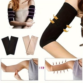 Resim 2 adet Sıkıştırma Kol ve Dirsek Kollari - Yoga, Fitness ve Günlük Giyim için Dirsek Desteği - Nefes Alabilen Naylon Malzeme, Karışık Renkler, Kol Sıkılaştırıcı Kollari|Nefes Alabilen Kumaş|Poliamid Dayanıklılık 