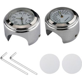 Resim Konesam Evrensel Motosiklet Bisiklet Saati Ve Termometre - Su Geçirmez, 22-25.4mm Gidonlar İçin Alüminyum Kasa 