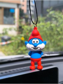 Resim Esey Dizayn Şirin Baba Şirinler Araba Dikiz Ayna Süsü - Vantuzlu Cam Süsü 