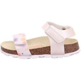 Resim Nubebe Superfit Renkli Mantar Taban Sandalet Sedef Sedef Krem 