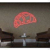 Resim Kruvasan Şekilli Neon Tabela Kırmızı 