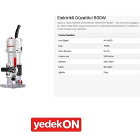Resim Specco Formika Traşlama Freze 500w 6mm Sp9030 