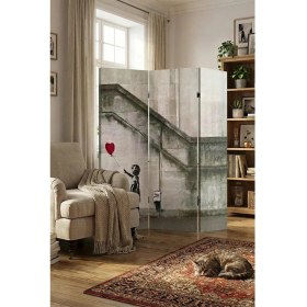 Resim Artavessa Dekoratif 3 Kanatlı Dijital Baskılı Kanvas Paravan - Seperatör - 120X180 cm - Model 1 