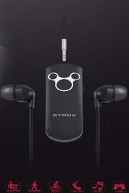 Resim Syrox Mx13 Çift Telefon Destekli Iş Ve Spor Bluetooth Yaka Kulaklığı 