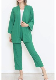 Resim Kimono Takım Yeşil - 12176.1254. Çok Renkli 