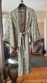 Resim Nakış Detaylı Uzun Tasarım Kimono - Standart 
