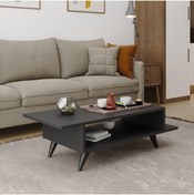 Resim MERT SERT MOBİLYA Dream 105cm Antrasit Orta Zigon Sehpa 