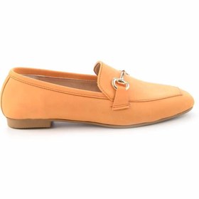 Resim Bambi Turuncu Süet Kadın Loafer Ayakkabı K01671301602 