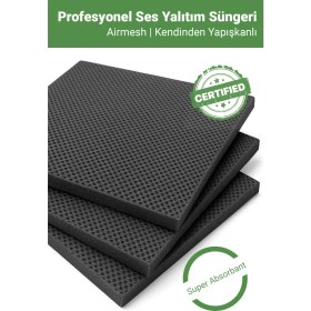 Resim Arnee Ses Yalıtım Süngeri 50X50 cm Yapışkanlı Akustik Ses Yalıtım Izolasyon Paneli 