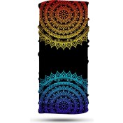 Resim Dair Aksesuar 2 Renkli Mandala Desenli Motosiklet Boyunluk Bandana 