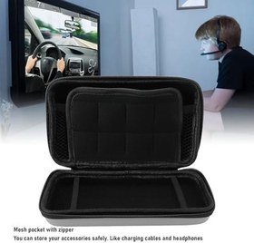 Resim YENİ 3DS XL için Taşıma Çantası, Süper NES Sürümü, YENİ 2DS XL, YENİ 3DS LL, 3DS XL için, 3DS LL için, 8 Oyun Yuvası ile Sert Koruyucu Kabuk Seyahat Çantası, Su Geçirmez PU ve Sert EVA 