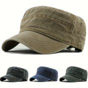 Resim Unisex Kamuflaj Beyzbol Şapkası, %100 Polyester Kumaş, Askeri Tarz Balıkçı Şapka, Elde Yıkama/Kuru Temizleme, Ordu Yeşili/Siyah/Gri/Lacivert/Haki 
